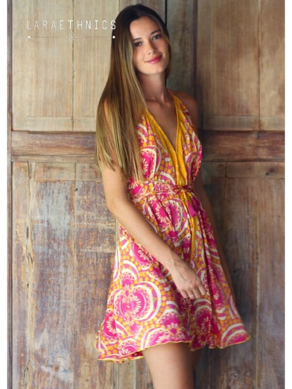 Vanille Short Dress Disco Pink