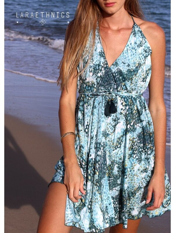 Vanille Short Dress Savane Turquoise