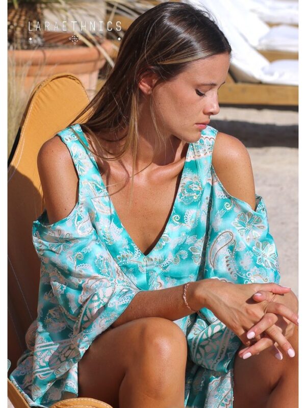 Oia Poncho Lanka Turquoise