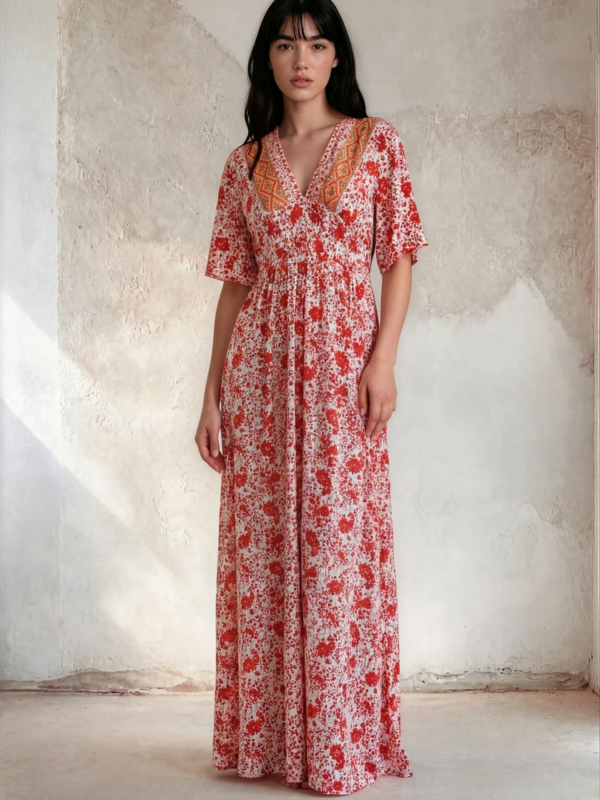 Seraphine Dress Neroli Paprika